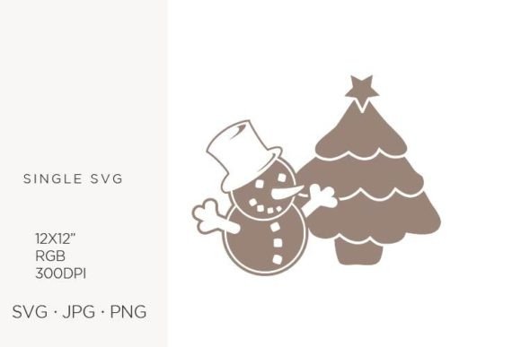 Bringing Holiday Cheer to Life with High-Quality Snowman and Christmas Tree SVG Artwork