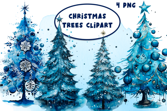 Enhancing Holiday Designs with Watercolor Christmas Trees Sublimation C