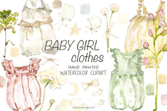 Evaluating Watercolor Baby Clothes Clipart for Professional Design Projects