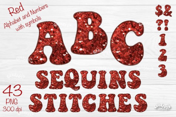 Red Christmas Alphabet PNG Letters for Festive Design