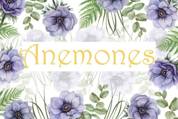 Watercolor Anemones Clipart Guide