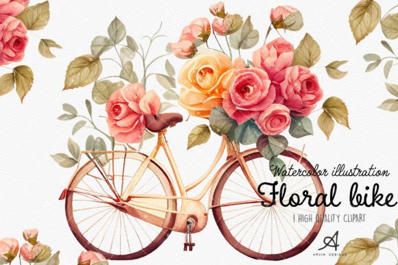 Watercolor Roses Bicycle Sublimation Guide